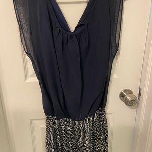 Navy Blue/Sequin Skirt Dress